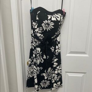 White House Black Market Strapless Floral Dress